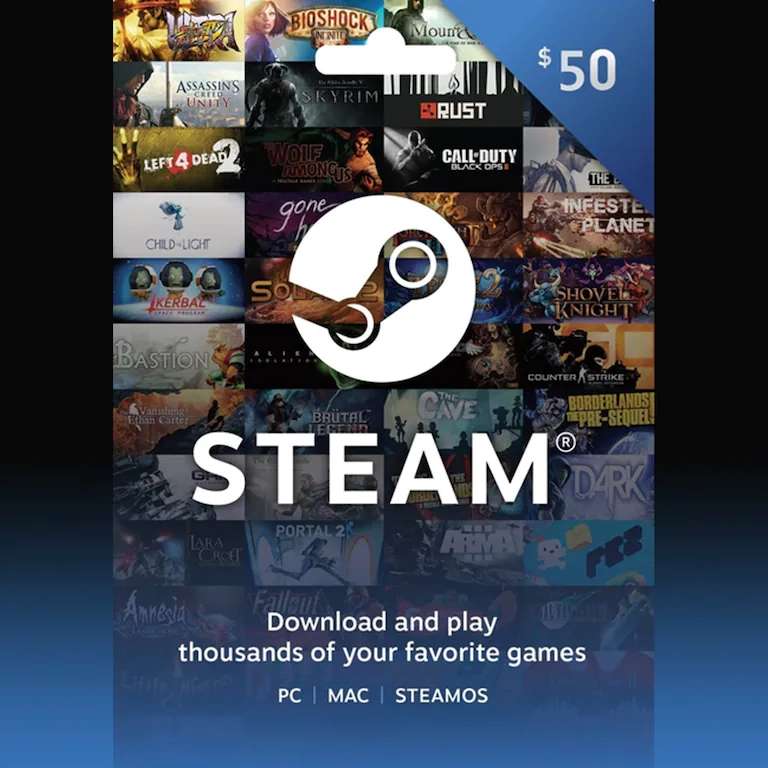 Tarjeta Steam 50€ por 44€