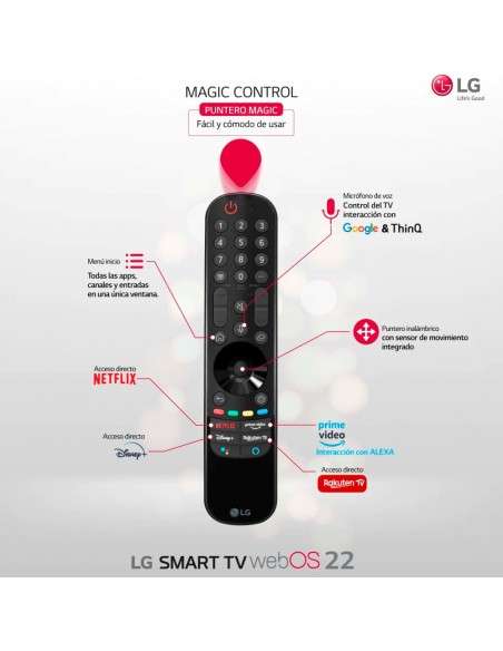TV LED - LG 70NANO766QA, 70 pulgadas, NanoCell 4K, Procesador a5 Gen 5 con IA, Magic Remote (descuento automático -30€ al tramitar pedido)