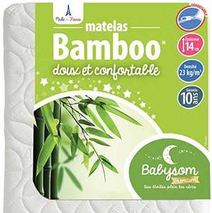 Babysom - Colchón Cuna Bebé Bambú - 60x120 cm