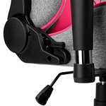 Drift Silla Gaming DR90 Tejido Fabric Transpirable, inclinación, cojin Lumbar/Cervical, Gris/Rosa