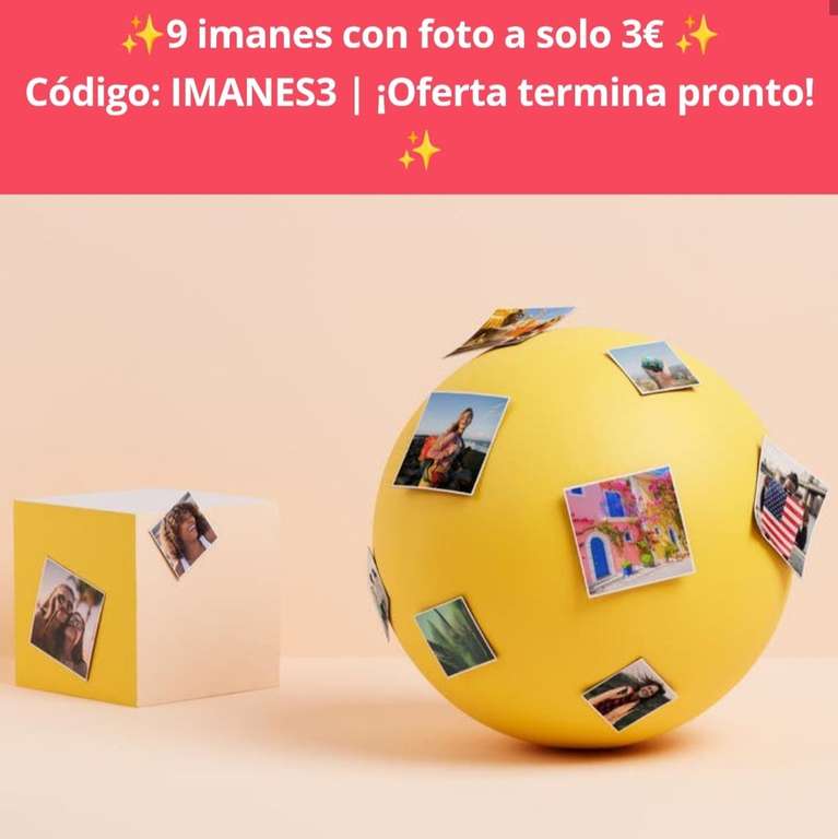 9 imanes personalizados solo 3€ en Photobox