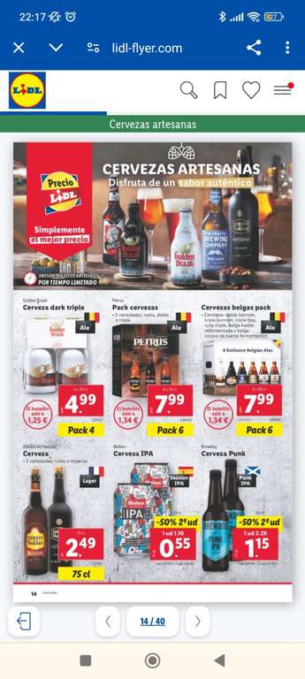 Gulden Draak, Petrus, Bornem. Cervezas belgas tiradas de precio en LIDL
