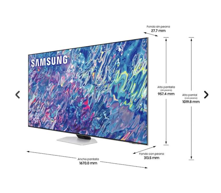 TV Neo QLED 189 cm (75") Samsung QE75QN85B Quantum Matrix Technology 4K + 200€ reembolso