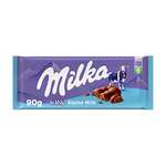 Descubre la deliciosa Milka Bubbly, tableta de chocolate aireado con burbujas y leche de los Alpes - 90g (mínimo 4 unidades)