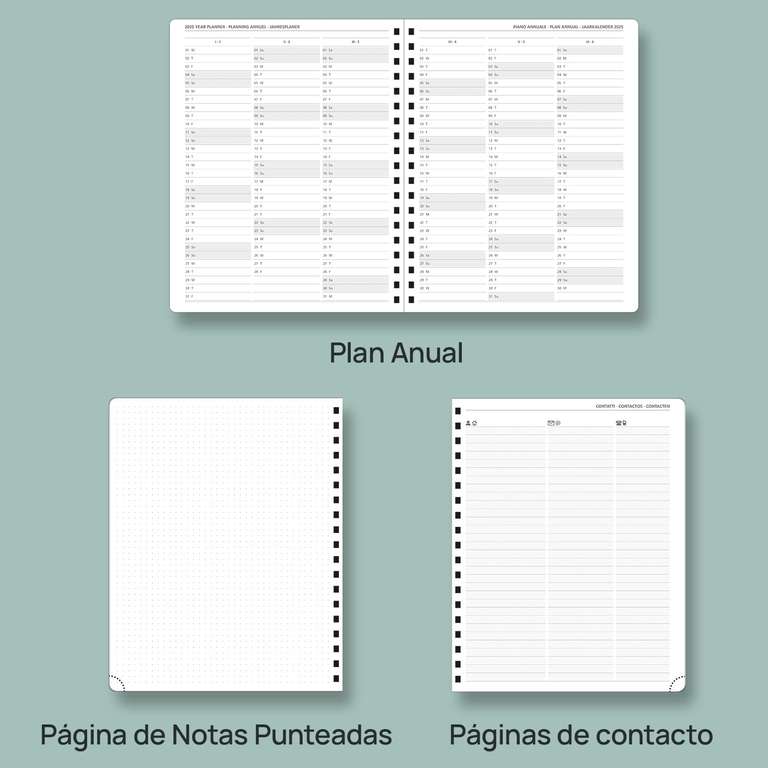 Agenda 24-25. Semana vista. Tamaño A4