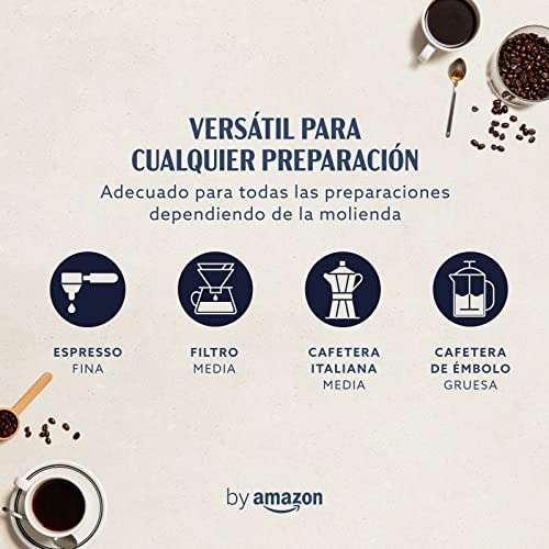 by Amazon - Café en grano, Intenso, tueste claro, 1 kg, paquete de 4, certificado Rainforest Alliance (anteriormente marca Happy Belly)