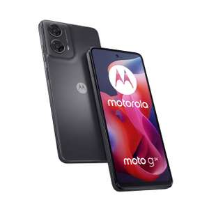 Motorola g24, 8/128, Pantalla HD+ 6,56' y 90 Hz, cámara de 50 MP Dolby Atmos, Android 14, 5000 mAh Octa-Core, Dual SIM, Incluye Funda, Gris