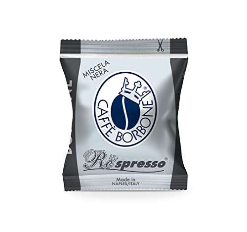 Caffè Borbone Café Respresso, Mezcla Negra - 100 Cápsulas - Compatibles con las Cafeteras de uso doméstico Nespresso*