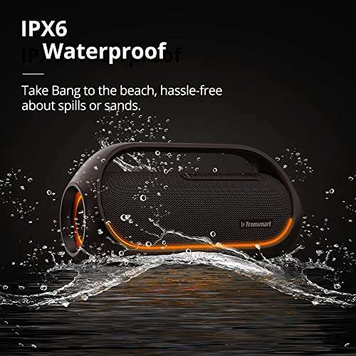 Tronsmart Bang Altavoz Bluetooth 60W, Luces Led y Waterproof IPX6