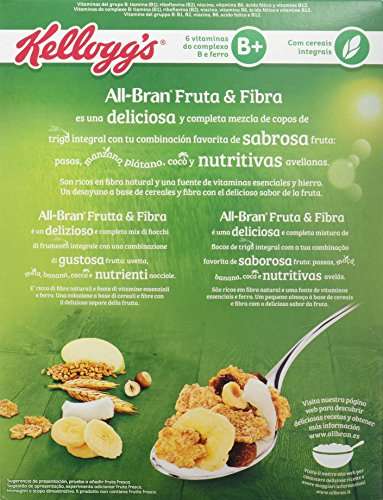 4 Cajas Kellogg's All-Bran Cereales Integrales de 2kg en total