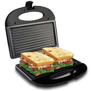 Sandwichera 750W con grill, Placas antiadherentes, Temperatura automática Sandwicheras/Grill (6'4€ Nuevo Usuario)