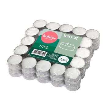 Pack de 100 velas tealight de parafina blanca: Ilumina tus espacios con estilo