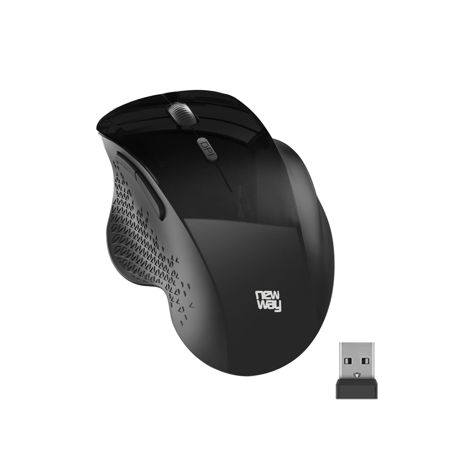 Ratón inalámbrico NEWWAY NM255 silencioso, 4000 DPI y 6 botones
