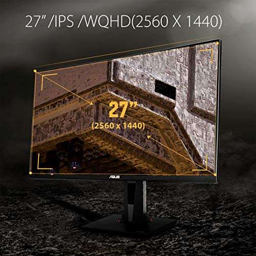 ASUS VG27AQZ Monitor HDR TUF Gaming, 27 Pulgadas, WQHD (2560 x 1440), IPS