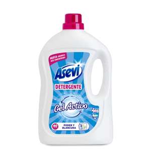 Asevi - Detergente Asevi Gel Activo - Detergente lavadora Líquido - Detergente Concentrado Especial Ropa Blanca - 44 lavados