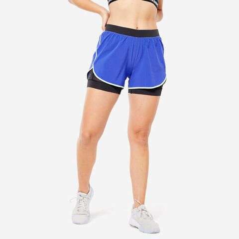 Pantalón Corto para Mujer Domyos Fitness 900 Azul (Tallas XS a XXL)