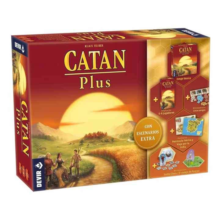 Devir - Catan Plus Nueva Edición 2023, Juego completo + Amplicaciones hasta 6 juegadores