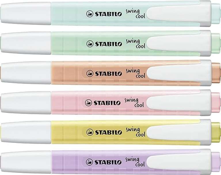 Marcador STABILO swing cool Pastel - Blíster con 6 colores, Multicolor