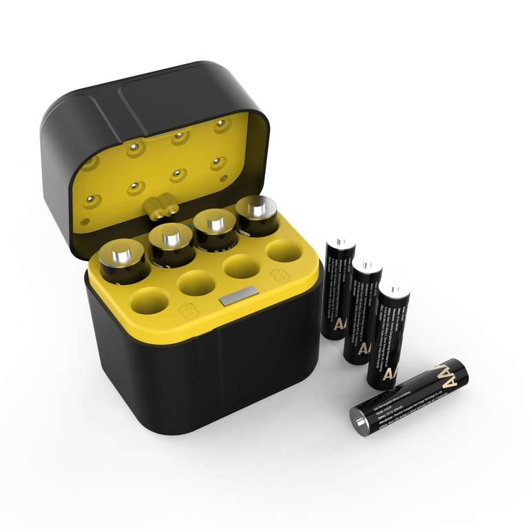 Paquete de 8 Pilas Recargables AAA 1,5V Litio 1300mWh Alta Capacidad + Cargador Rápido con Pantalla LED - Más de 1600 Ciclos