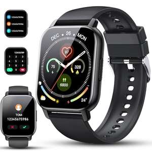 Reloj Inteligente Hombre y Mujer, 1.85'' Smartwatch Hombre con Llamadas Bluetooth, 110+ Modos, Pulsera Actividad con Pulsómetro, IP68