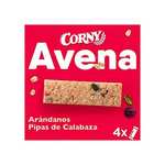 Corny - Barritas de Cereales con Avena Arándanos y Pipas de Calabaza. 12 estuches con 4 barritas 12x(4x35g)