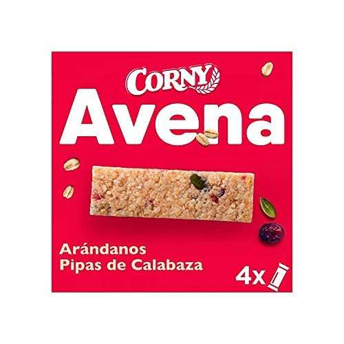 Corny - Barritas de Cereales con Avena Arándanos y Pipas de Calabaza. 12 estuches con 4 barritas 12x(4x35g)