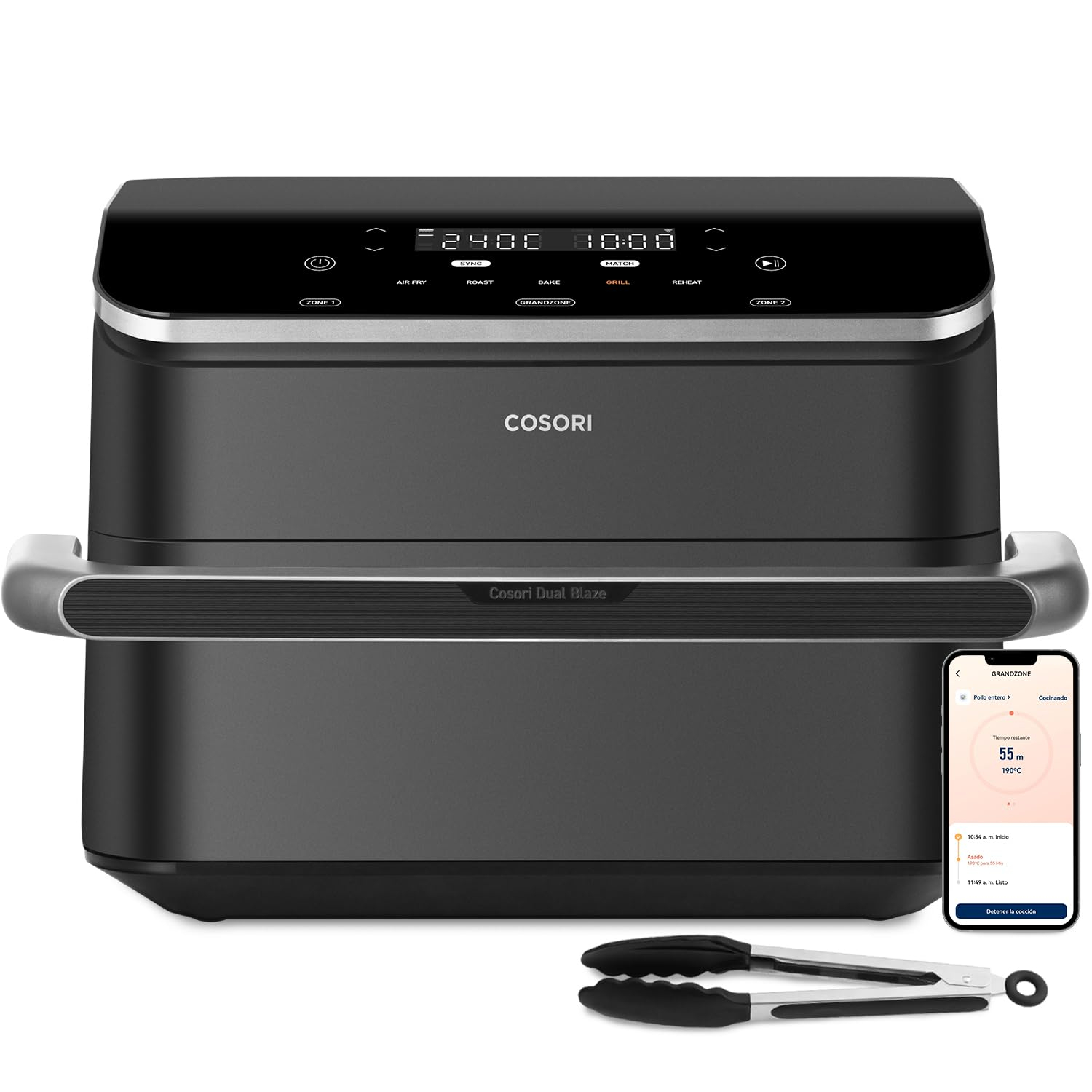 Cosori Freidora de Aire 10L Dual Blaze Twinfry, Doble Cesta con Divisor (2ª Mano - Como Nuevo)