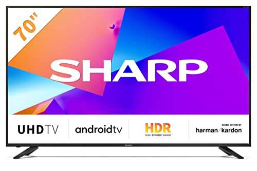 Sharp 70CL6EA - Android TV de 70" (4K Ultra HD, 4X HDMI 2.0, 2X USB, Bluetooth)