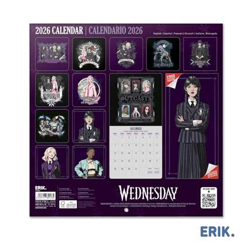 Calendario De Pared 2026 Grupo Erik - Español, 30x30 Cm, Planificador Mensual Con Espacio Para Anotaciones