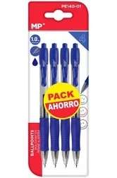 Pack 4 bolígrafos MP azul 1 mm