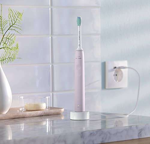 Philips Sonicare Cepillo de dientes eléctrico sónico serie 3100 con sensor de presión y recordatorio de sustitución de cabezal BrushSync,