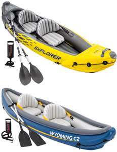 INTEX - Kayak Hinchable 2 Personas con 2 Remos - Kayak Explorer K2 o Wyoming