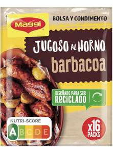Maggi Jugoso al Horno a la Barbacoa - Pack de 16 Bolsas para Horno con Condimentos - Paquete de 16x30g - Total: 480g