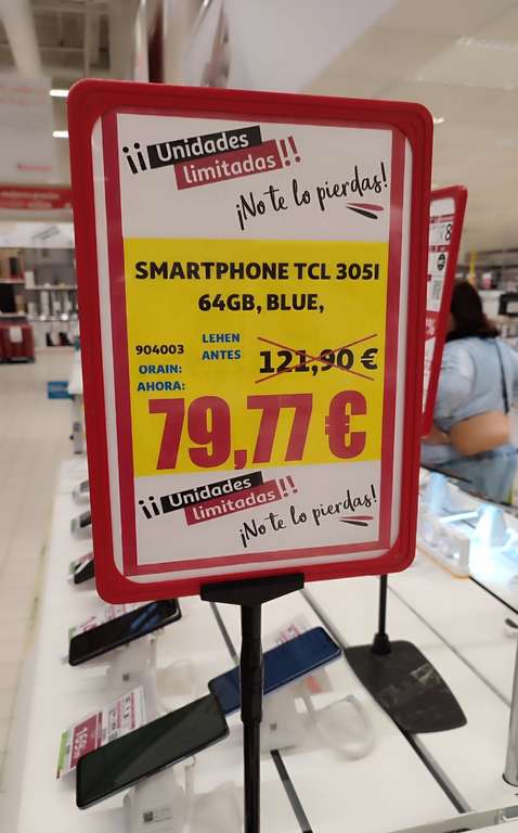 Smartphone TLC 3051 (Alcampo de Oyartzun)