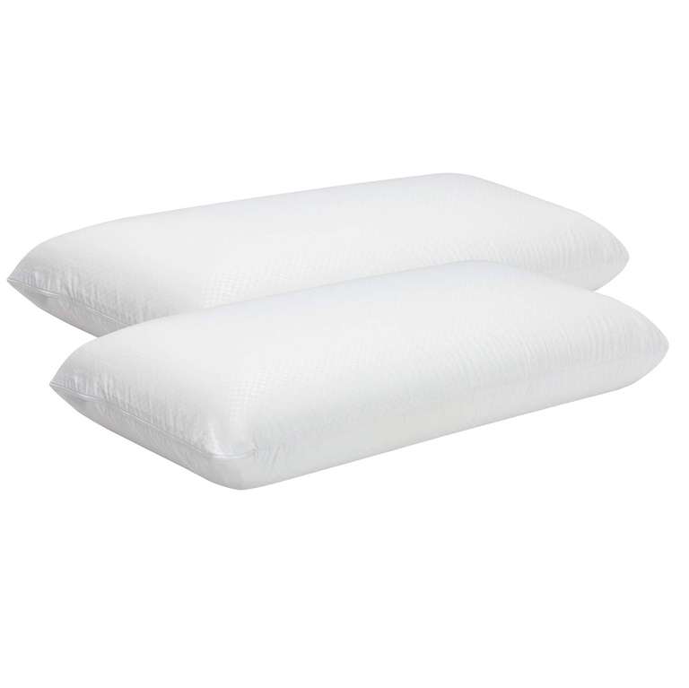 Pikolin Pack 2 Unidades Almohada Viscoelástica Fibra-Hipoalergénica,Doble Funda,Firmeza Alta,para Dormir de Lado,70x35 cm(19,90€/ unidad)