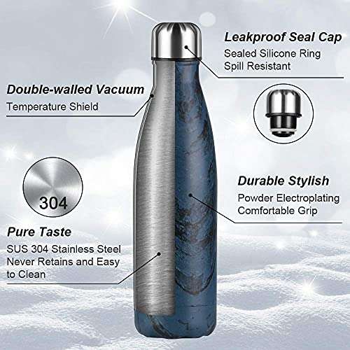 Flintronic Botella Termica, 500ML Botella de Agua de Acero Inoxidable (2a mano, bueno)