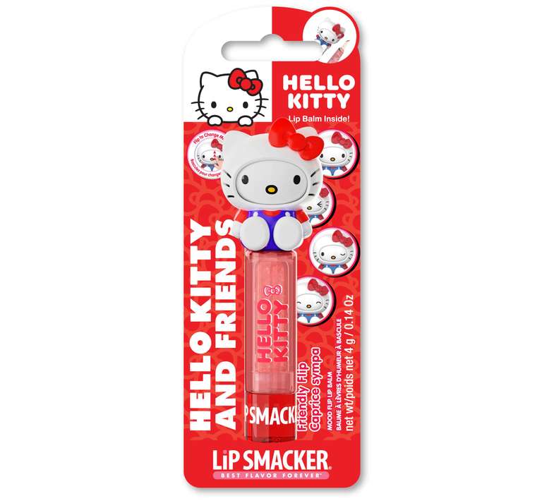 Bálsamo Labial Infantil Lip Smacker Hello Kitty Mood Flip (Figura 3D Abatible, Hidratante, 4g)