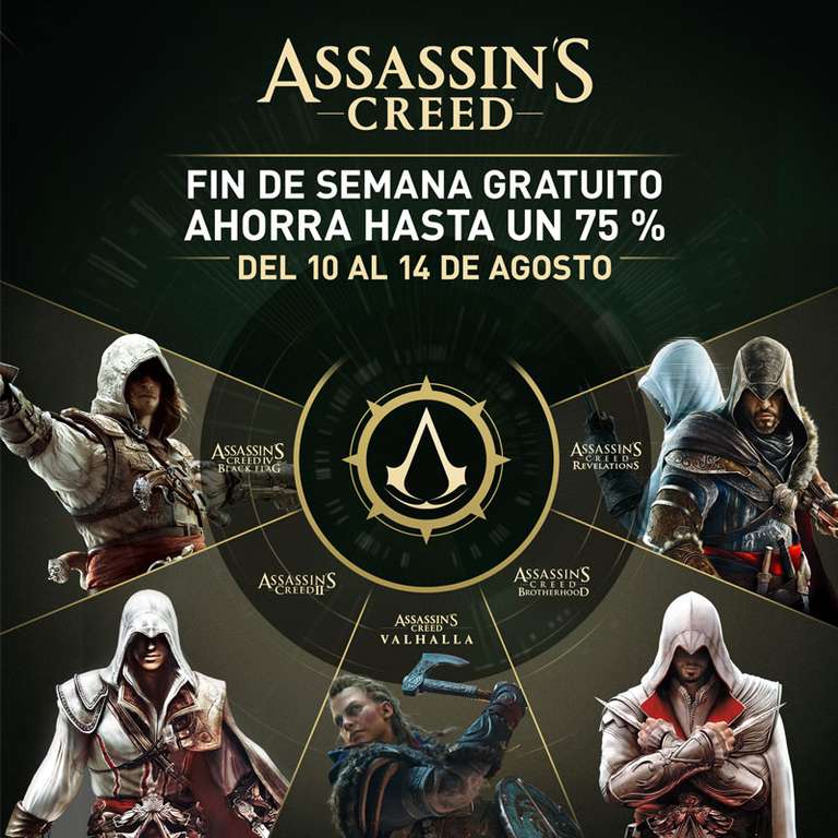 Recopilación :: Ofertas Franquicia Assassin's Creed | Juega GRATIS 5 juegos de Assassin's Creed | 5€ en recompensas de Wallet