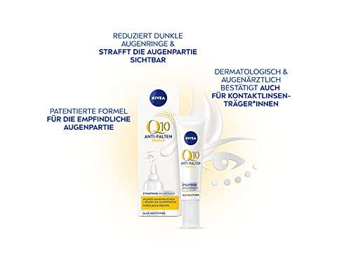 Nivea Q10 Power anti-arrugas + la racionalización Ojo Cuidado Para rejuvenecedora Crema, 15 ml