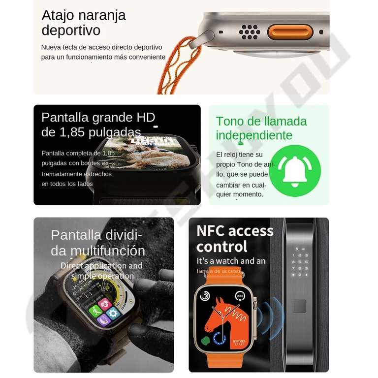 Reloj Inteligente 8 Ultra con NFC