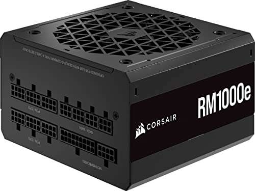 Corsair RM1000e (2023) Fuente de Alimentación ATX Totalmente Modular de Bajo Ruido-Compatible con ATX 3.0 y PCIe 5.0-Eficiencia 80 Plus Gold