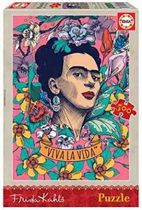 Educa - Puzzle de 500 Piezas | Viva la Vida, Puzzle de Frida Kahlo. Incluye Pegamento Fix Puzzle. Medida montado 34 x 48 cm