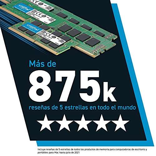 Crucial RAM 8GB DDR4 2400MHz CL17 Memoria Portátil CT8G4SFS824A