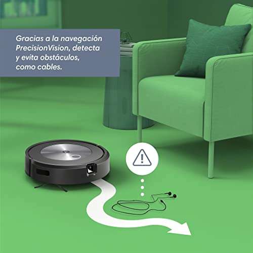 iRobot Robot Aspirador Wi-Fi Roomba j7, 2 cepillos multisuperficie, Ideal para Mascotas con mapeo