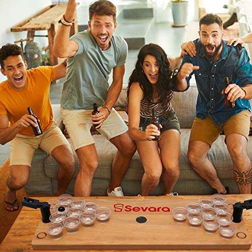 Mini Beer Pong Mesa con 100 tazas y piezas de repuesto Ideal como juego para fiestas