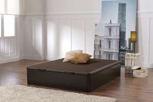 Canapé de madera 135x190cm en color wengue y cerezo [Disponible 150x190cm]