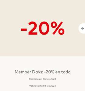 H&M Member days: -20% en todo para miembros en compras superiores a 40€