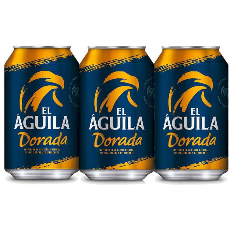 Pack 3x cerveza El Águila Dorada + 3x El Águila Sin Filtrar + 4 Virginias naranja bombón