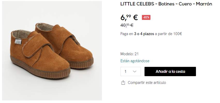 calzado Little Celebs en Privalia - Desde 3,50 € (ver ejemplos) » Chollometro