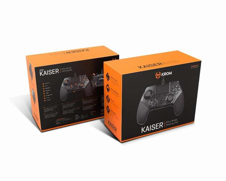 Gamepad Krom Kaiser | PC - PS4 - PS3 - Analógico/Digital | USB | Negro